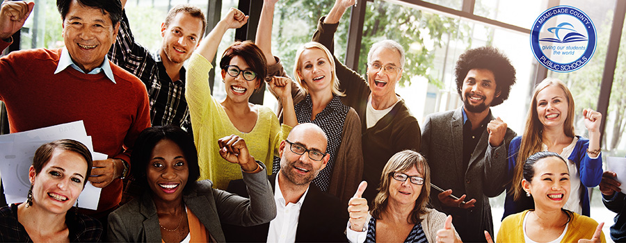 Group of happy employees